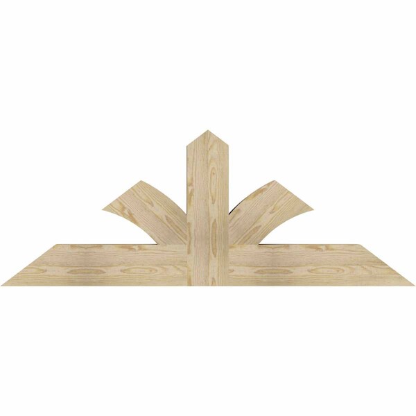 Ekena Millwork Richland Rough Sawn Timber Gable Bracket, Douglas Fir, 60"W x 22"H x 4"D x 6"F, 9/12 Pitch GBW060X22X0406RIC00RDF - main